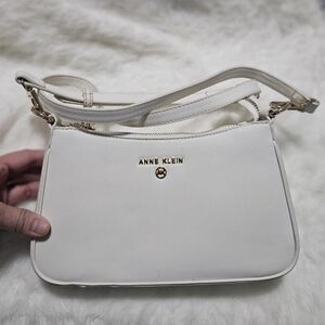Anne Klein White Shoulder Bag